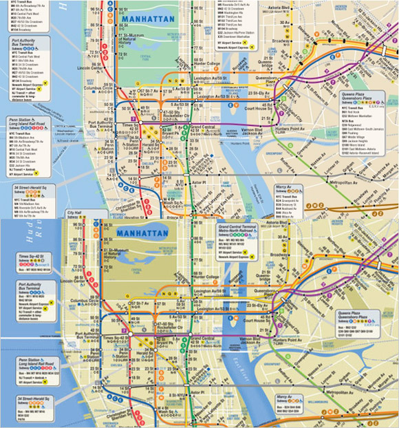 nyc manhattan subway map. The maps remain the same