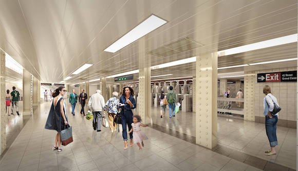 Expanded fare control area will be a part of the $200 million in transit upgrades. (Via KPF)