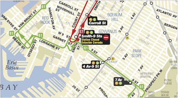 Map of the Day: Smith/9th closed until 2012 - Second Ave. Sagas